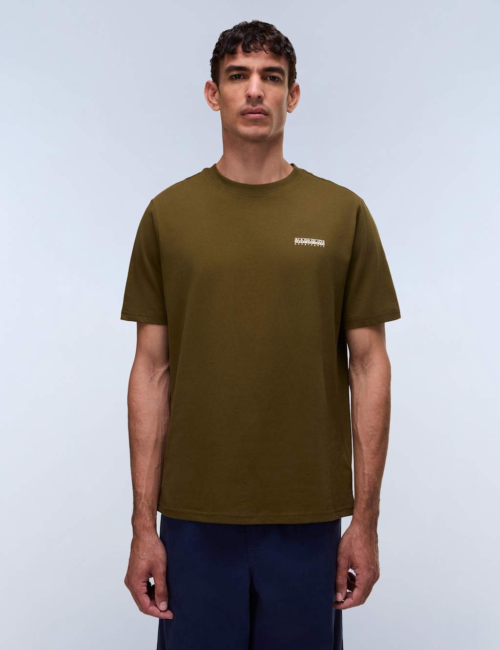 Napapijri Men's Pure Cotton T-Shirt - XL - Olive - Available at M&S