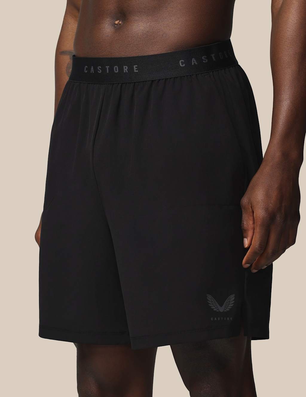 Castore Men's Stretch Zip Pocket Sports Shorts - XL - Black - Available at M&S
