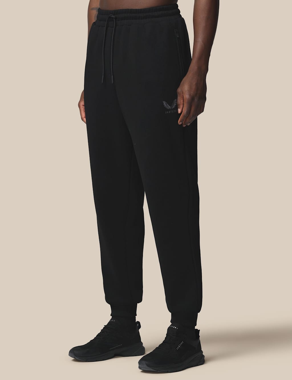 Castore Men's Cotton Rich Fleece Joggers - M - Black - Available at M&S