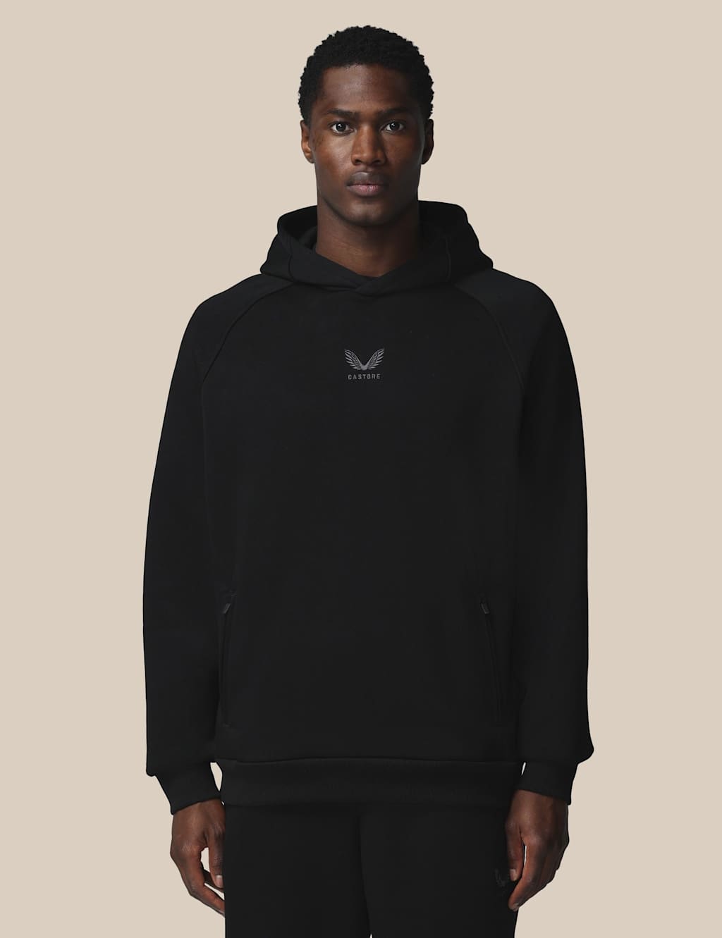 Castore Men's Cotton Rich Fleece Hoodie - 2XL - Black - Available at M&S