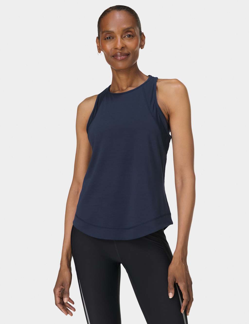 Sweaty Betty Women's Breathe Easy Mesh Run Tank Top 2.0 - Large - Navy