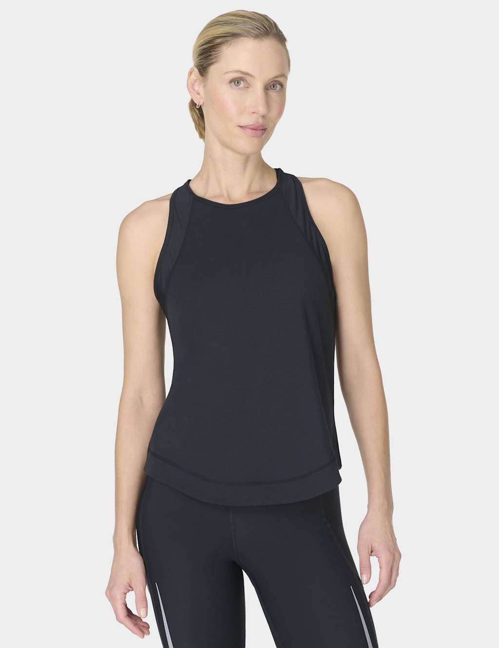 Sweaty Betty Women's Breathe Easy Mesh Run Tank Top 2.0 - Large - Black