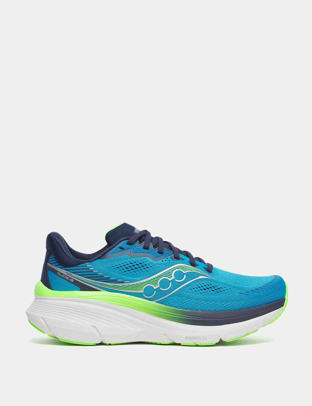Saucony Men's Guide 19 Running Trainers - 9 - Blue Mix