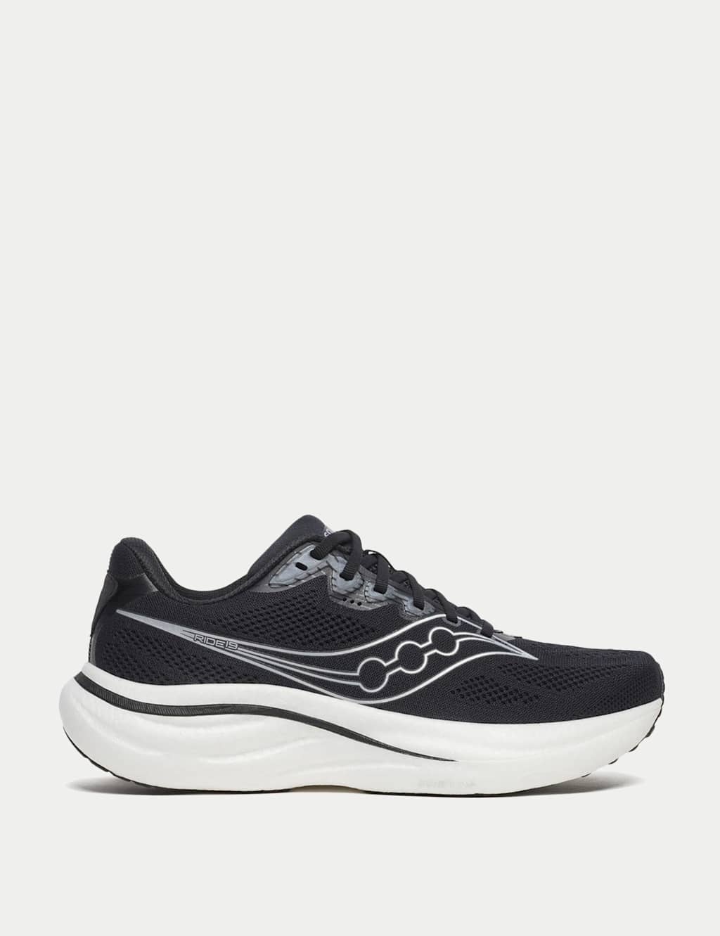Saucony Men's Ride 19 Trainers - 9 - Black Mix