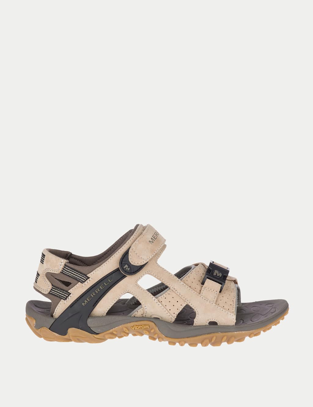 Merrell Men's Kahuna III Suede Riptape Sandals - 8 - Beige Mix - Available at M&S