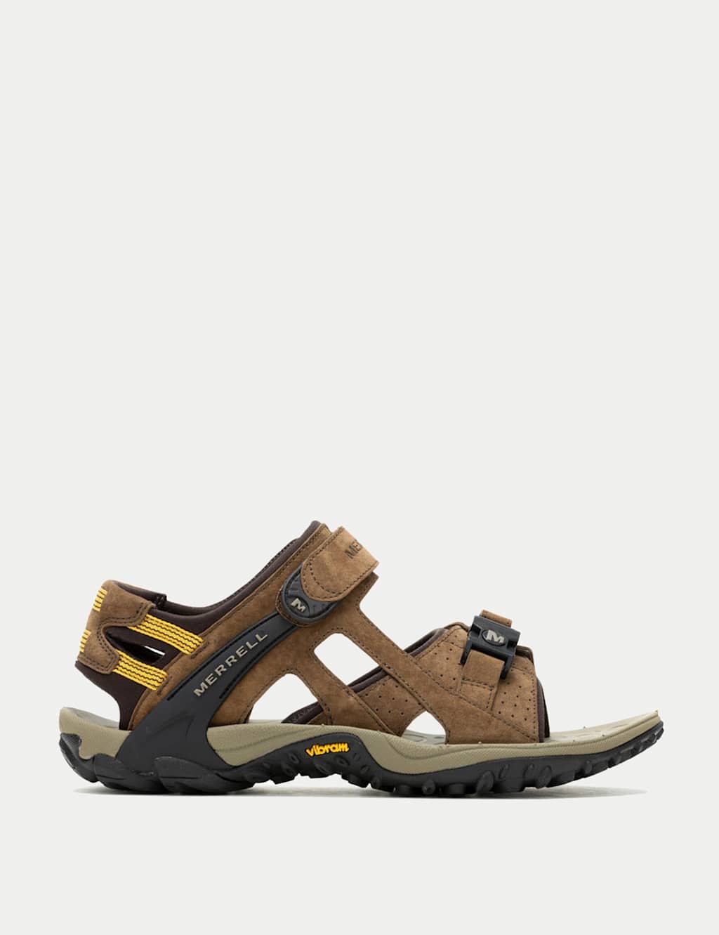 Merrell Men's Kahuna III Suede Riptape Sandals - 10 - Brown Mix - Available at M&S