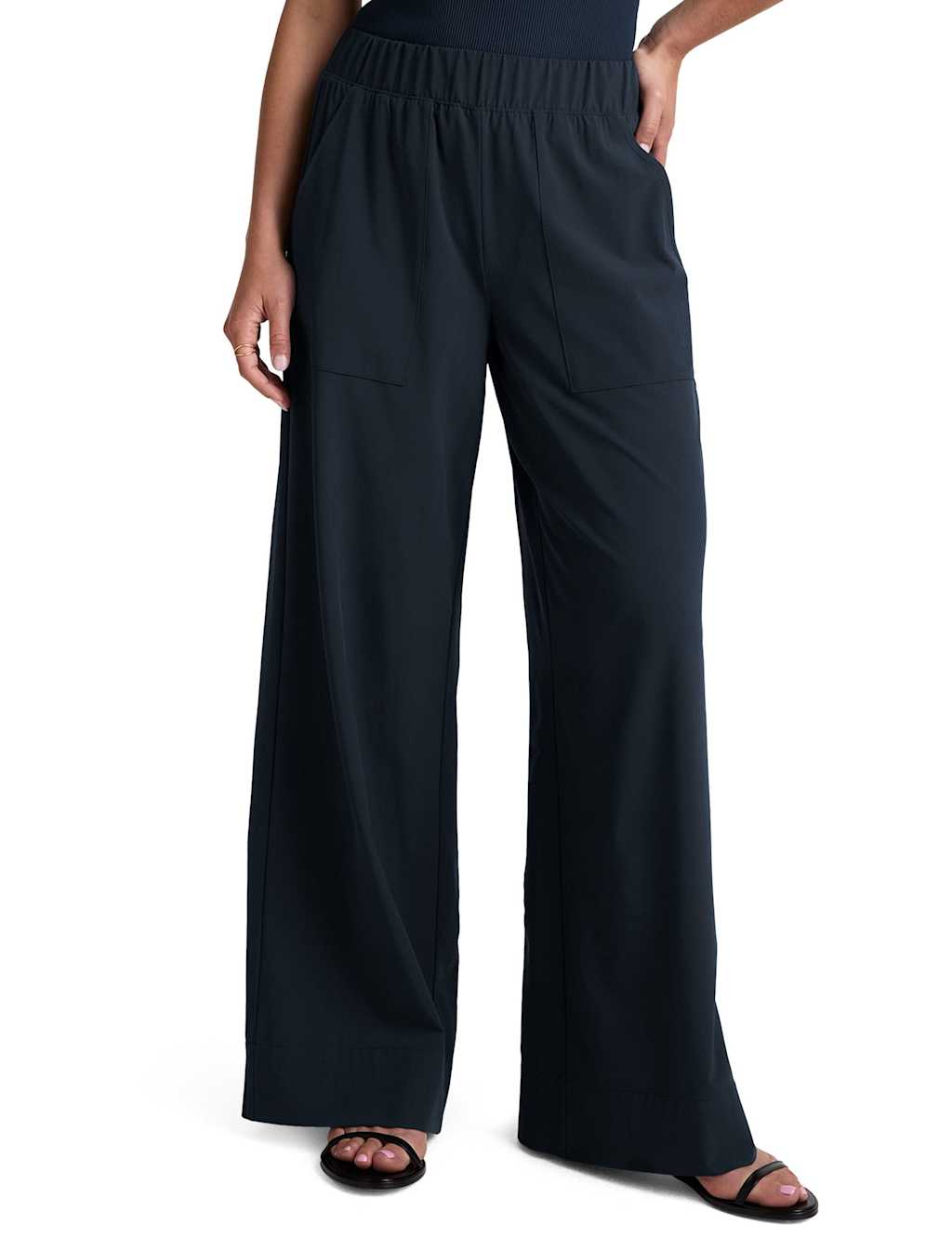 Beyond Yoga Women's Easy Wide Leg Trousers - Extra Large - Dark Blue