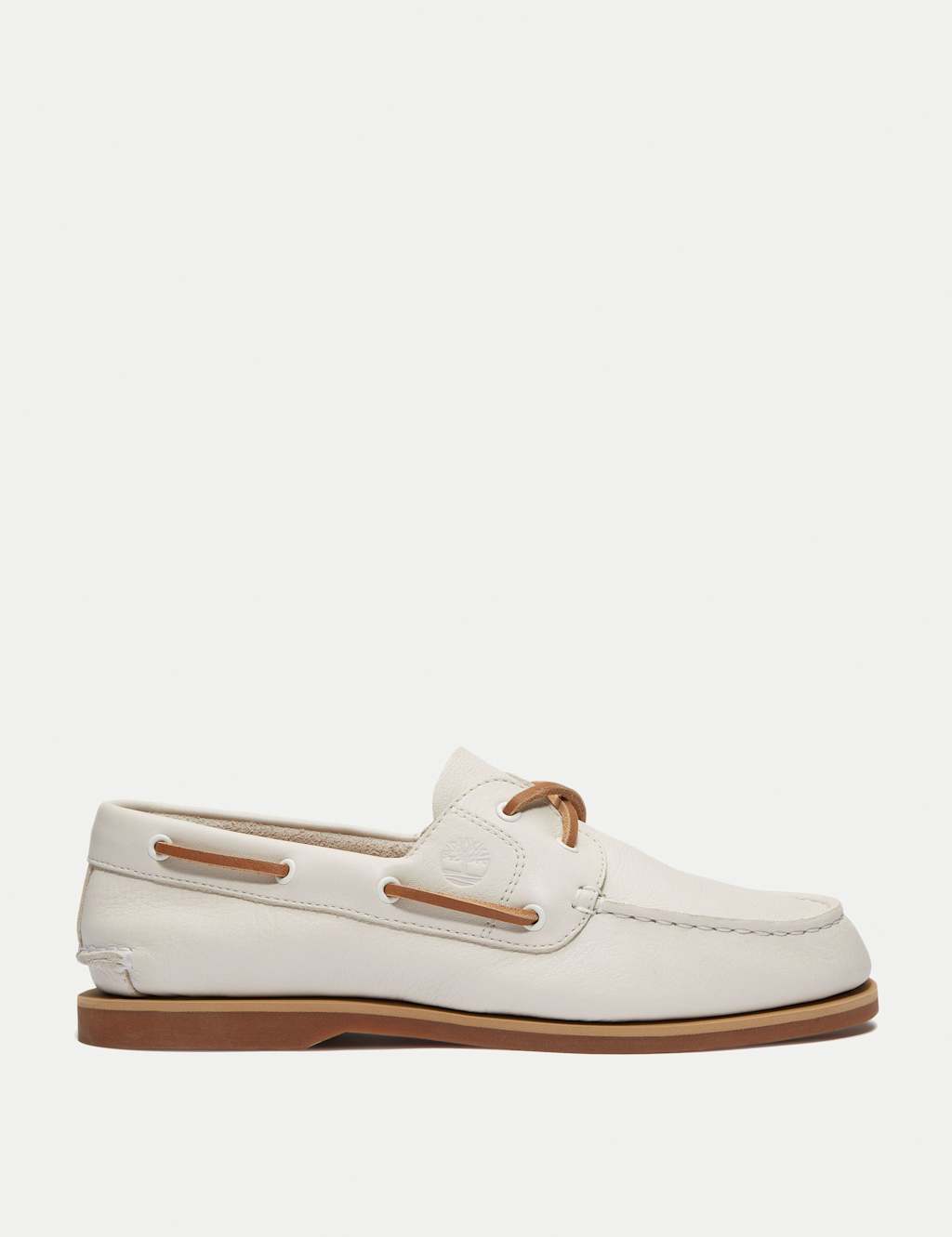 Timberland Women's Classic 2-Eye Leather Boat Shoes - 7 - White