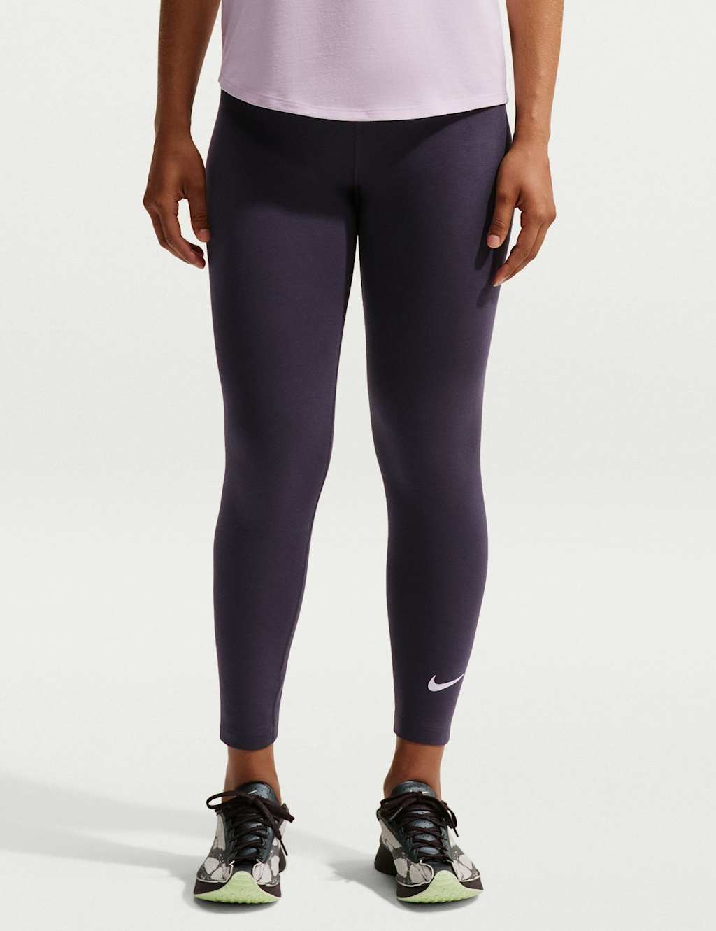 Nike Women's Sportswear Classic High Waisted 7/8 Leggings - Medium - Dark Grey - Available at M&S