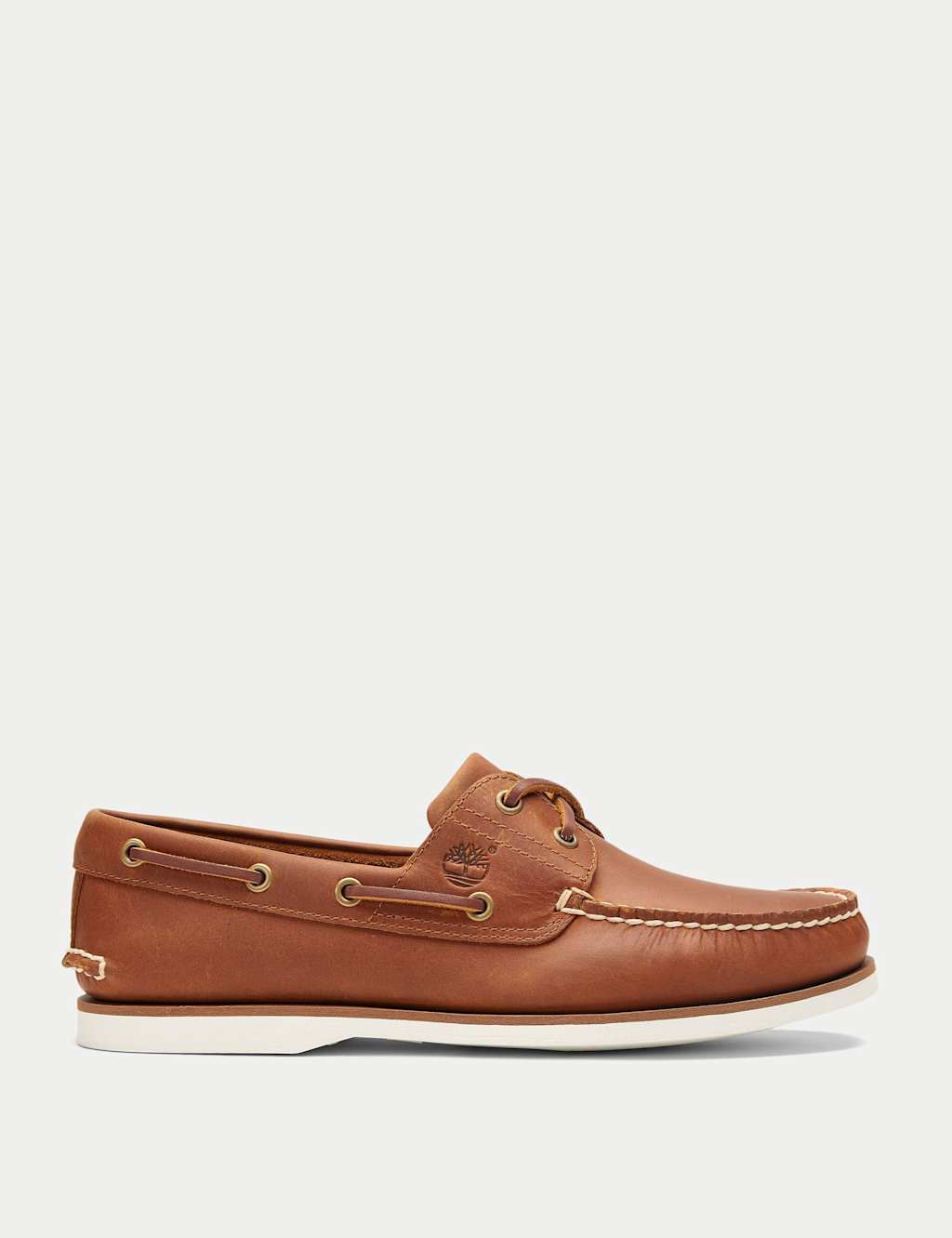 Timberland Men's Leather Classic Boat Shoes - 8 - Camel Mix