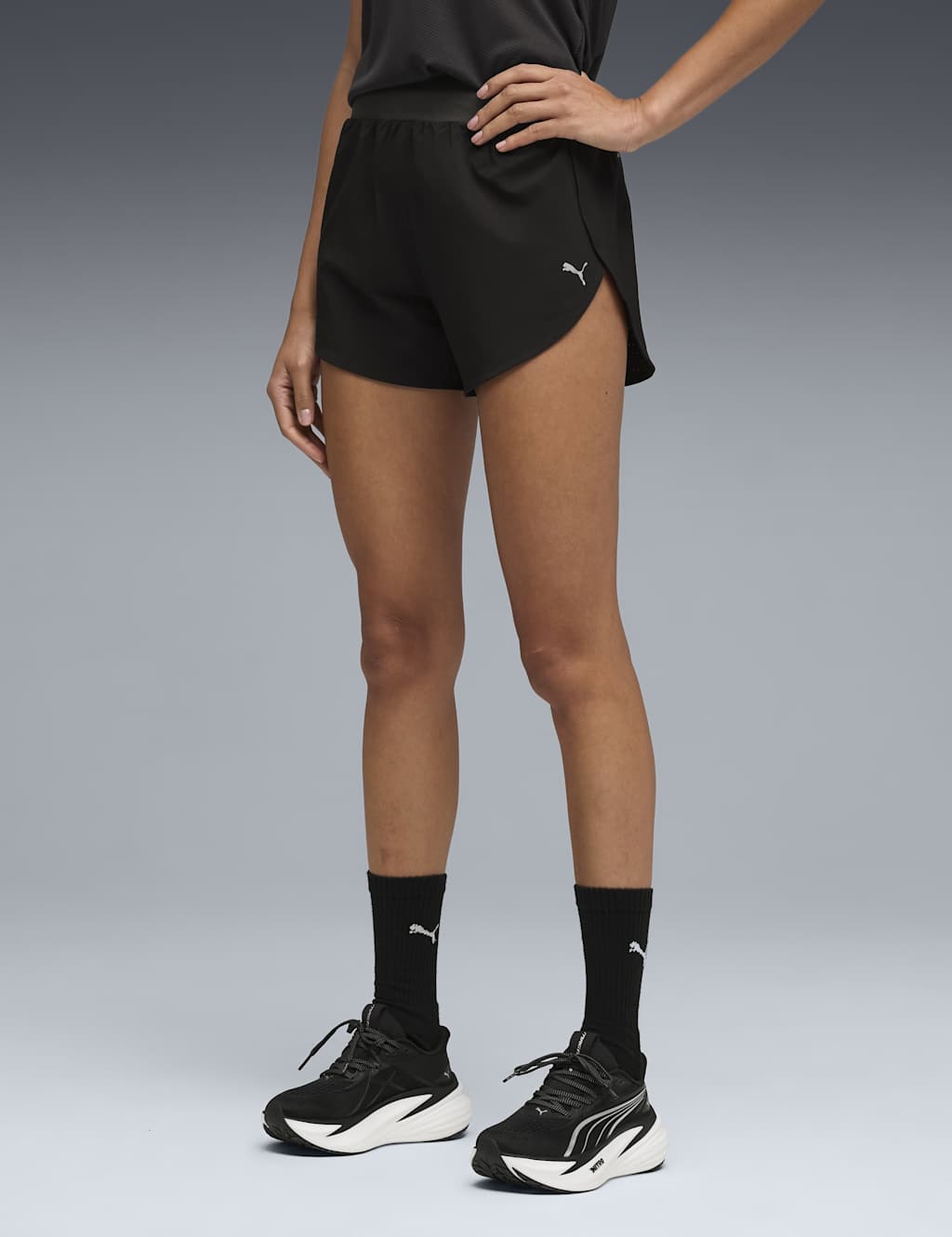 Puma Women's Dreamrun 3 dryCELL Running Shorts - Small - Black