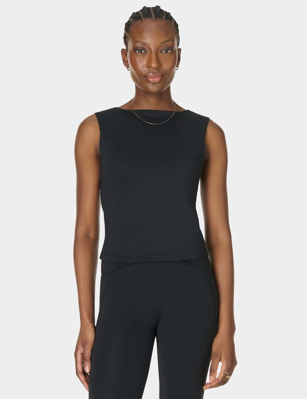 Sweaty Betty Women's All Day Twist Back Bra Vest Top - Large - Black