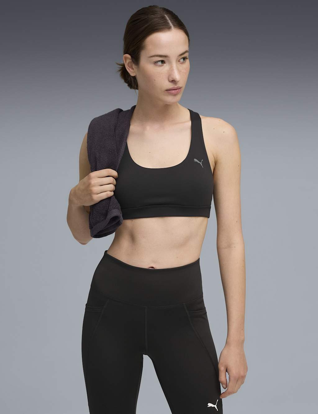 Puma Women's Cloudspun Non Wired Sports Bra - Large - Black