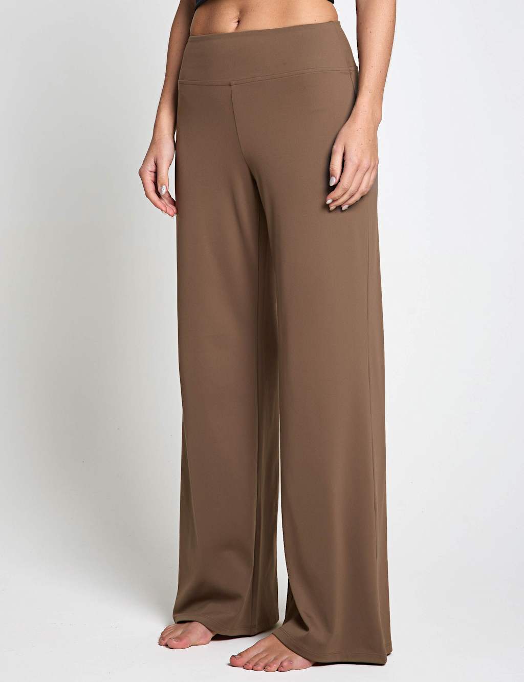 Girlfriend Collective Women's Jada Float High Waisted Straight Leg Joggers - Small - Taupe