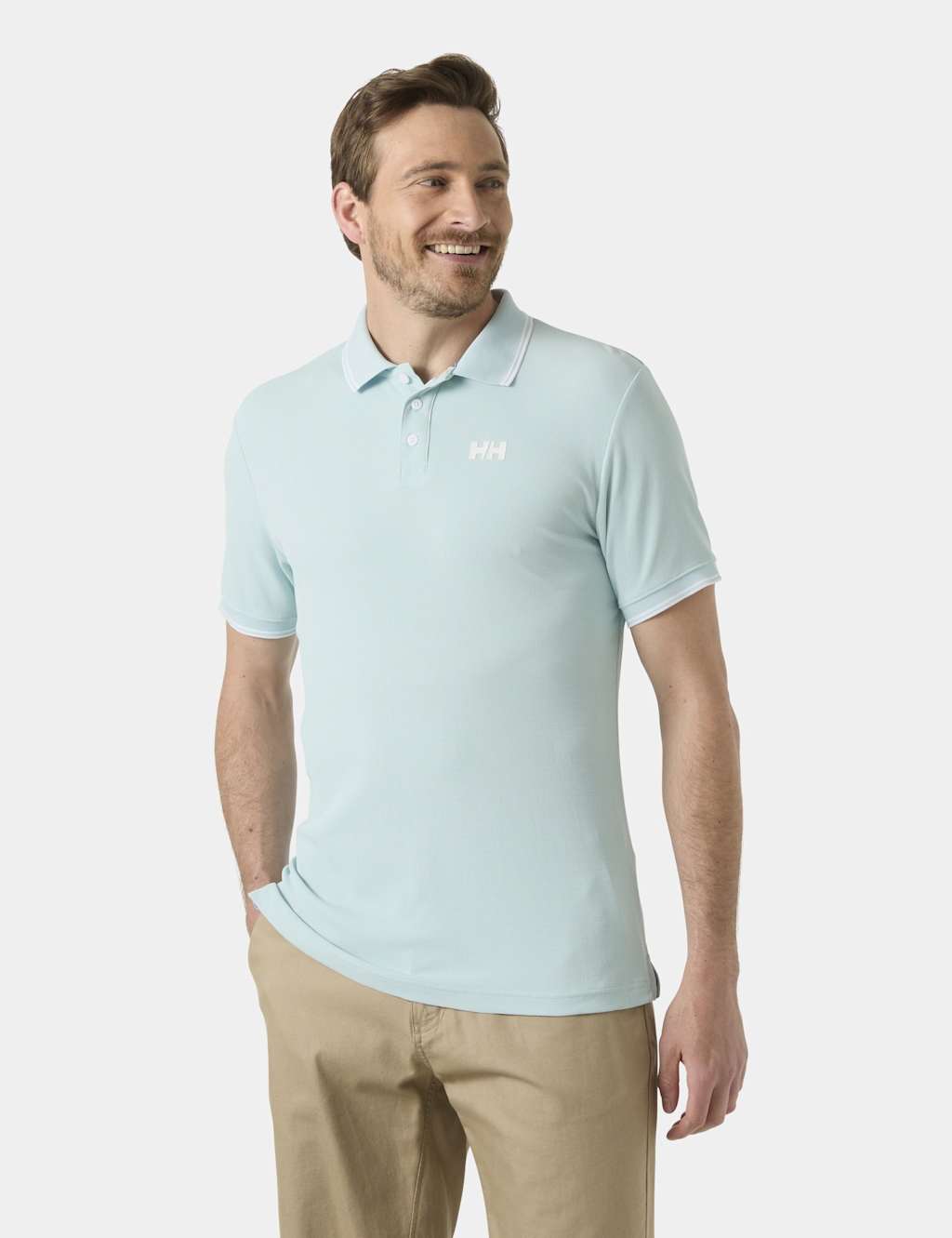 Helly Hansen Men's Pique Polo Shirt - M - Blue - Available at M&S