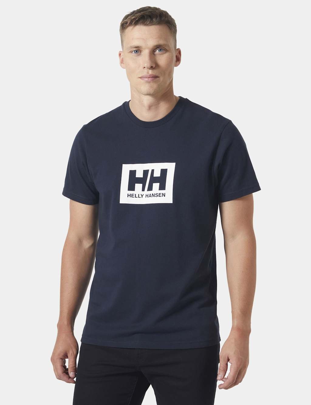 Helly Hansen Men's Pure Cotton Logo T-Shirt - 2XL - Navy - Available at M&S