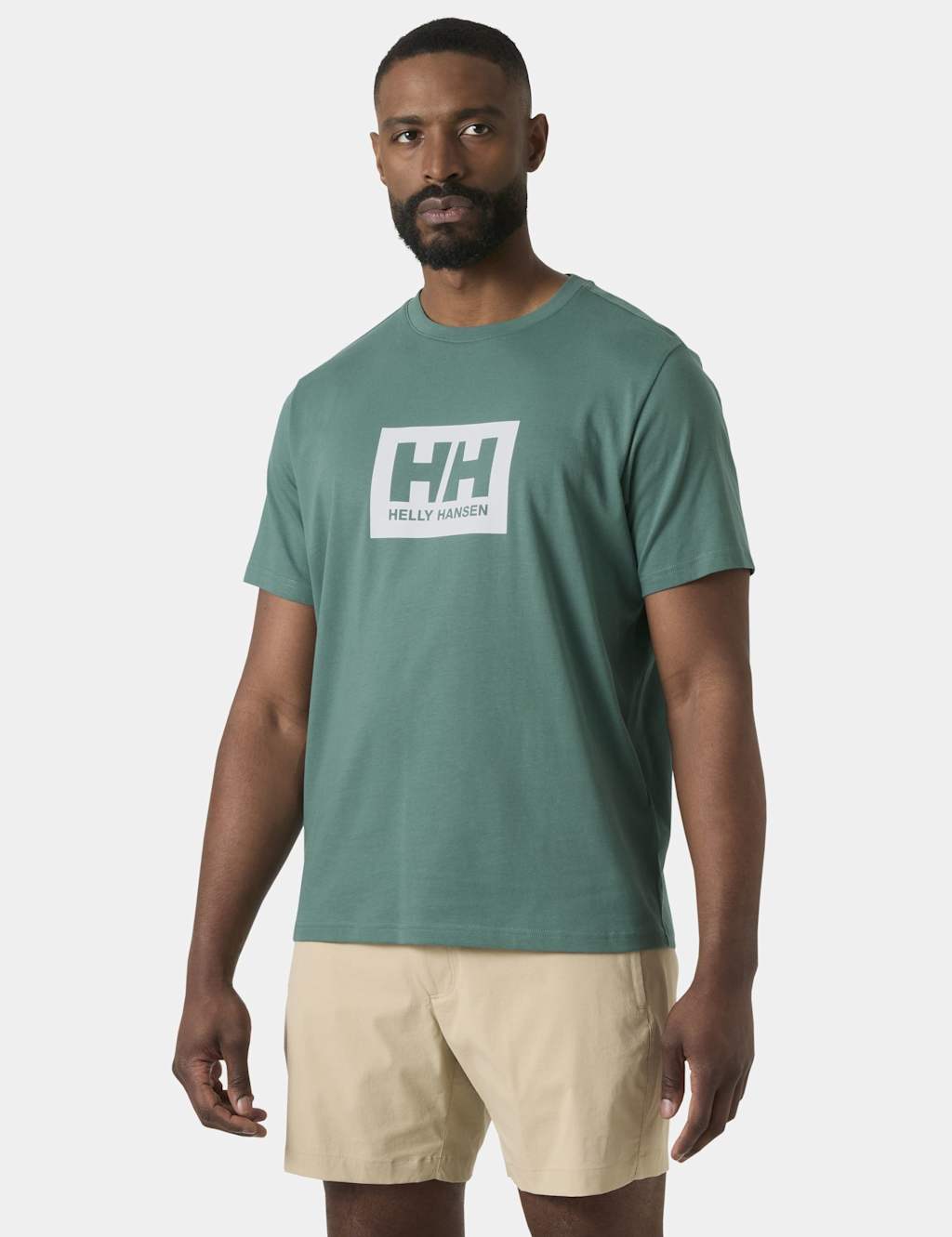 Helly Hansen Men's Pure Cotton Logo T-Shirt - M - Green - Available at M&S
