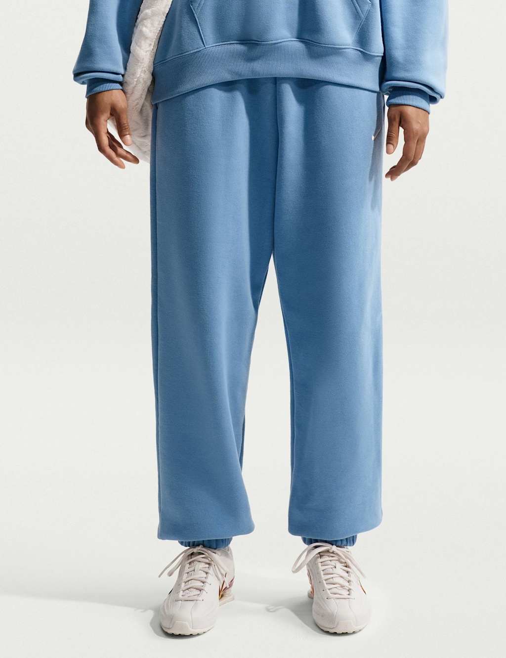 Nike Women's Studio Cotton Rich Fleece Joggers - Medium - Blue Denim - Available at M&S