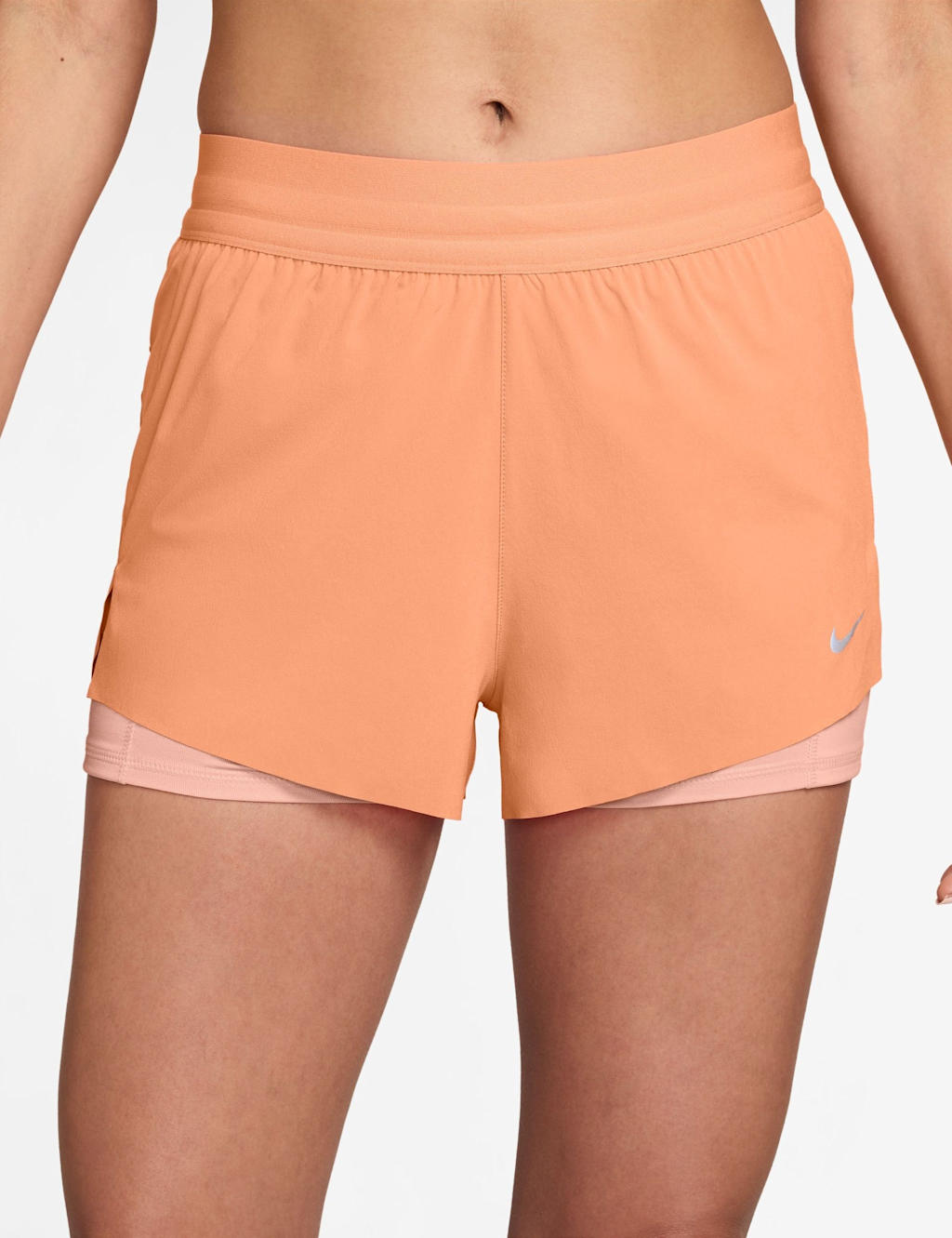 Nike Women's Swift 2-in-1 Running Shorts - Medium - Orange - Available at M&S
