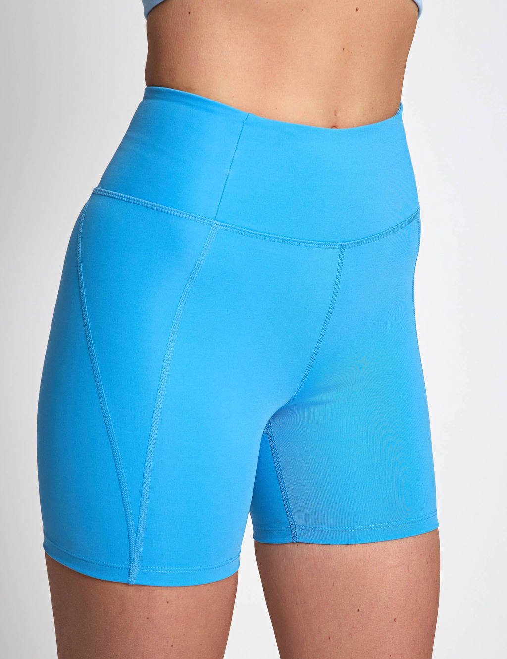 Girlfriend Collective Women's Run High Waisted Sports Shorts - Small - Bright Blue
