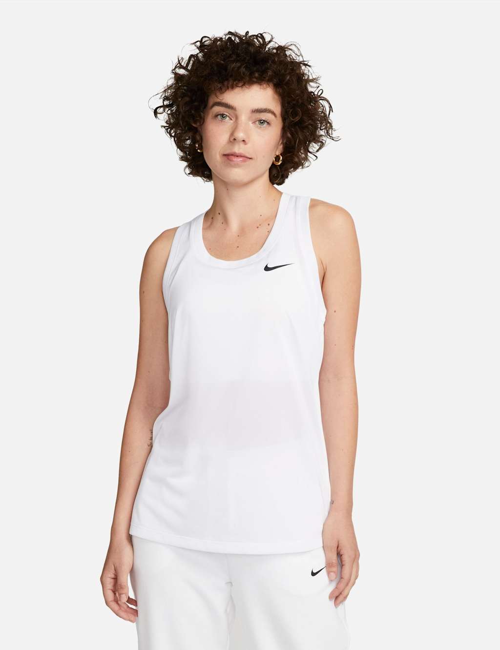 Nike Women's Dri-FIT Relaxed Fit Racerback Tank - Large - White - Available at M&S