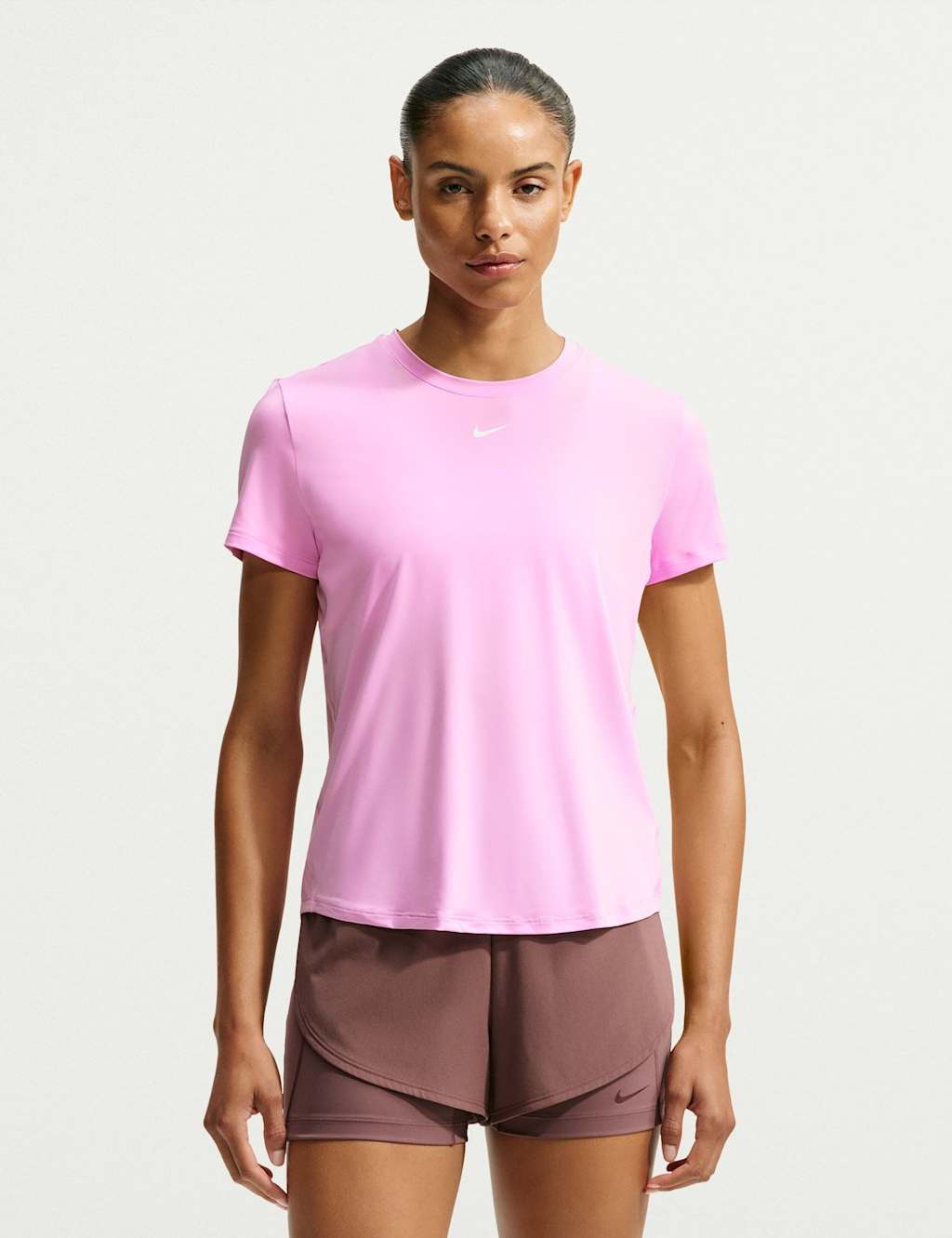 Nike Women's One Zip Up Funnel Neck Sports Jacket - Medium - Light Pink - Available at M&S