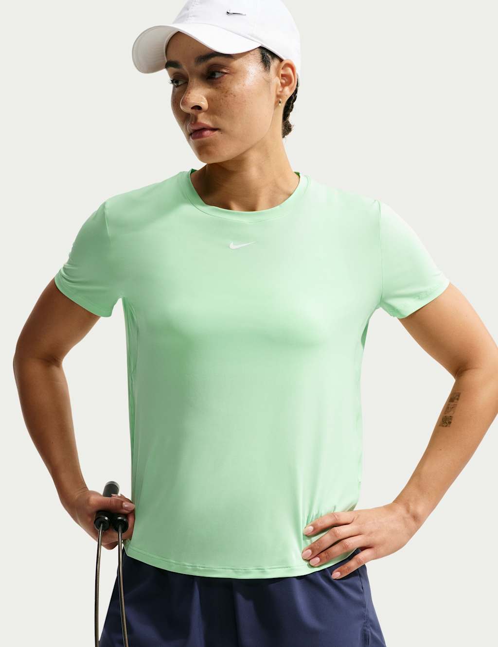 Nike Women's One Zip Up Funnel Neck Sports Jacket - Large - Light Green - Available at M&S