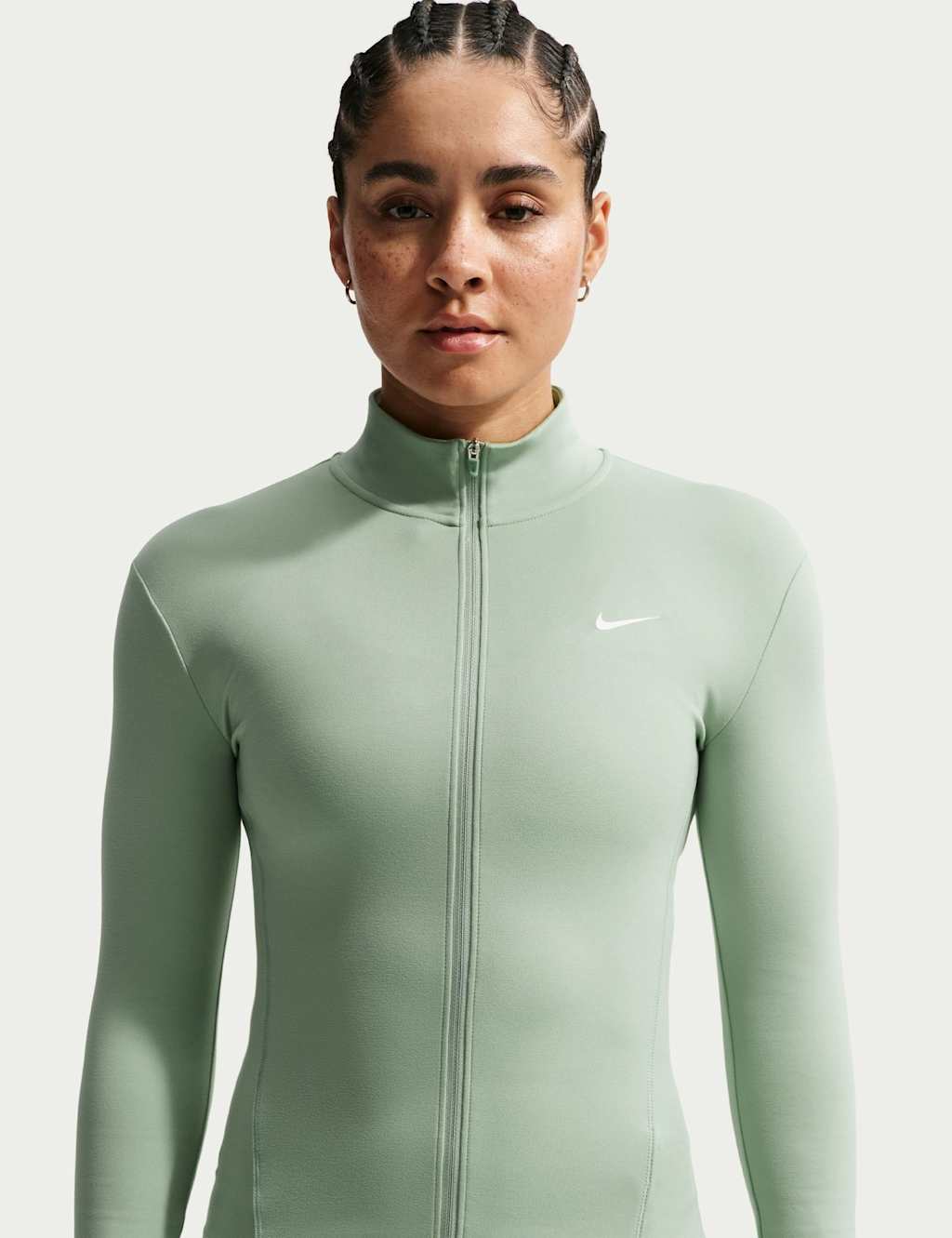 Nike Women's One Dri-FIT Funnel Neck Jacket - Large - Light Green - Available at M&S