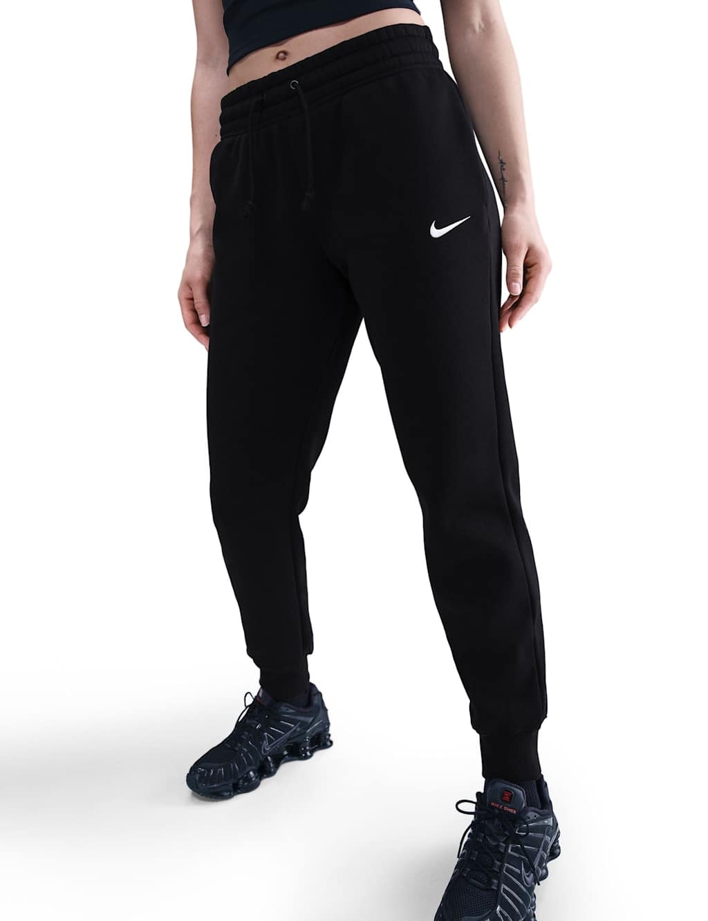 Nike Women's Phoenix Fleece Tapered Joggers - Medium - Black - Available at M&S