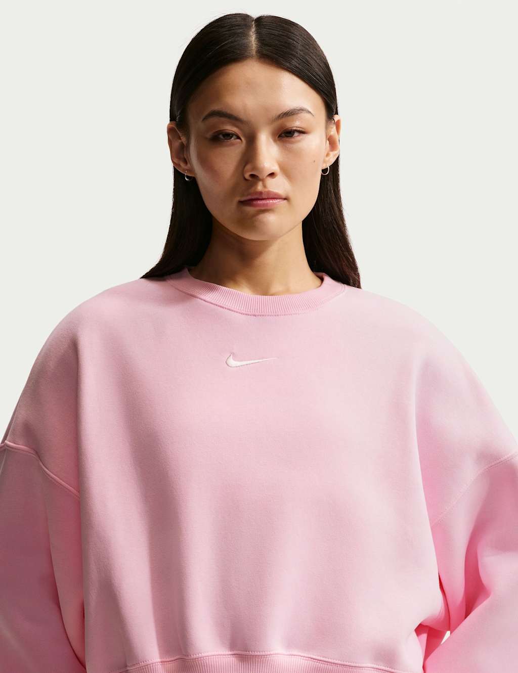 Nike Women's Phoenix Cotton Rich Fleece Sweatshirt - Small - Light Pink - Available at M&S