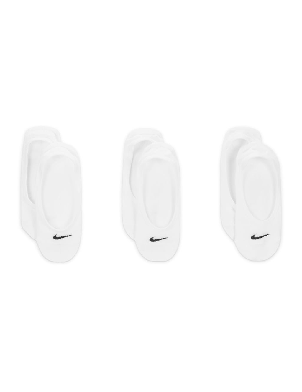 Nike Women's 3 Pack Everyday Lightweight Cotton Rich Footsies - Medium - Black Mix - Available at M&S
