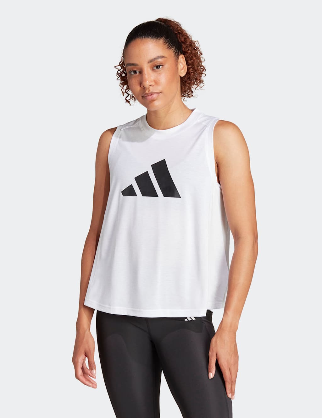 Adidas Women's Essentials Big Logo Crew Neck Vest Top - Small - White