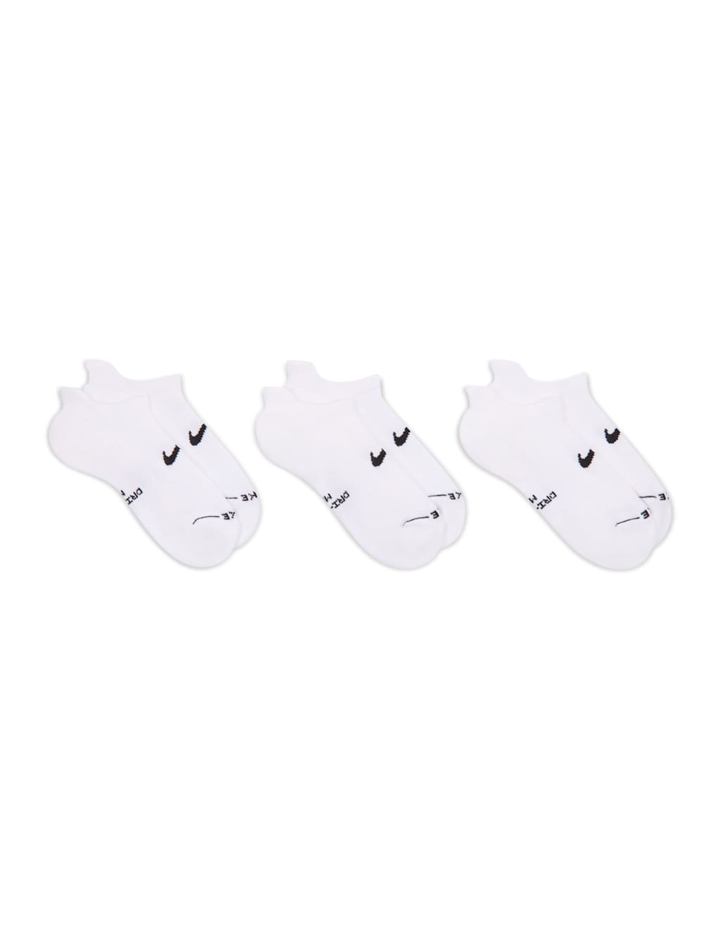 Nike Women's 3 Pack Everyday Elevated Trainer Socks - Medium - White - Available at M&S