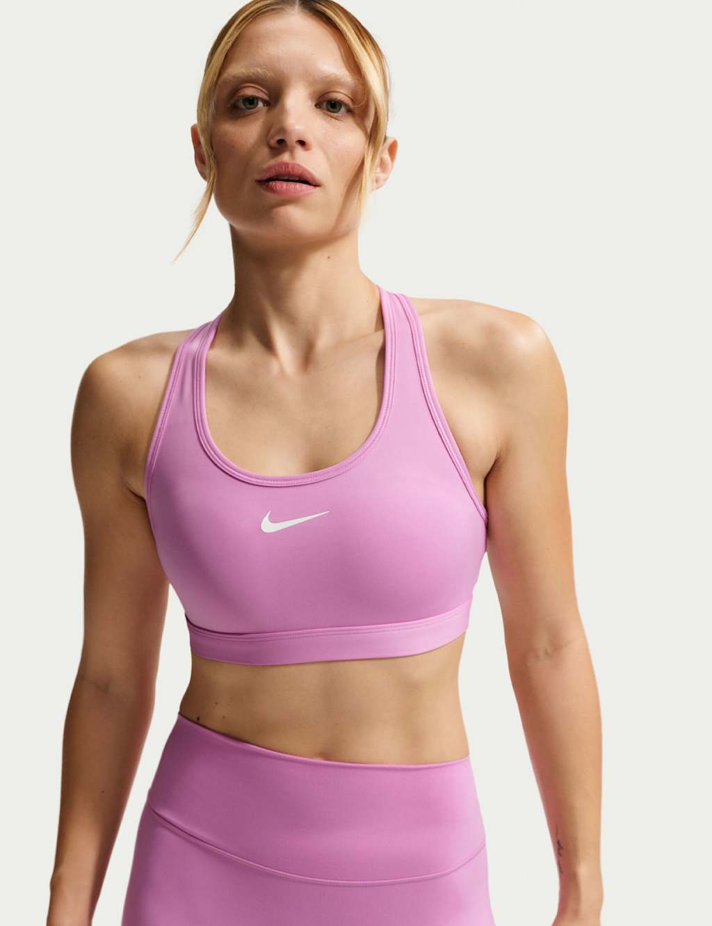 Nike Women's Swoosh Medium Support Sports Bra - Large - Magenta - Available at M&S
