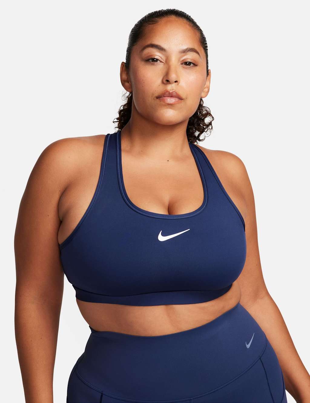 Nike Women's Swoosh Medium Support Sports Bra - Extra Small - Navy - Available at M&S