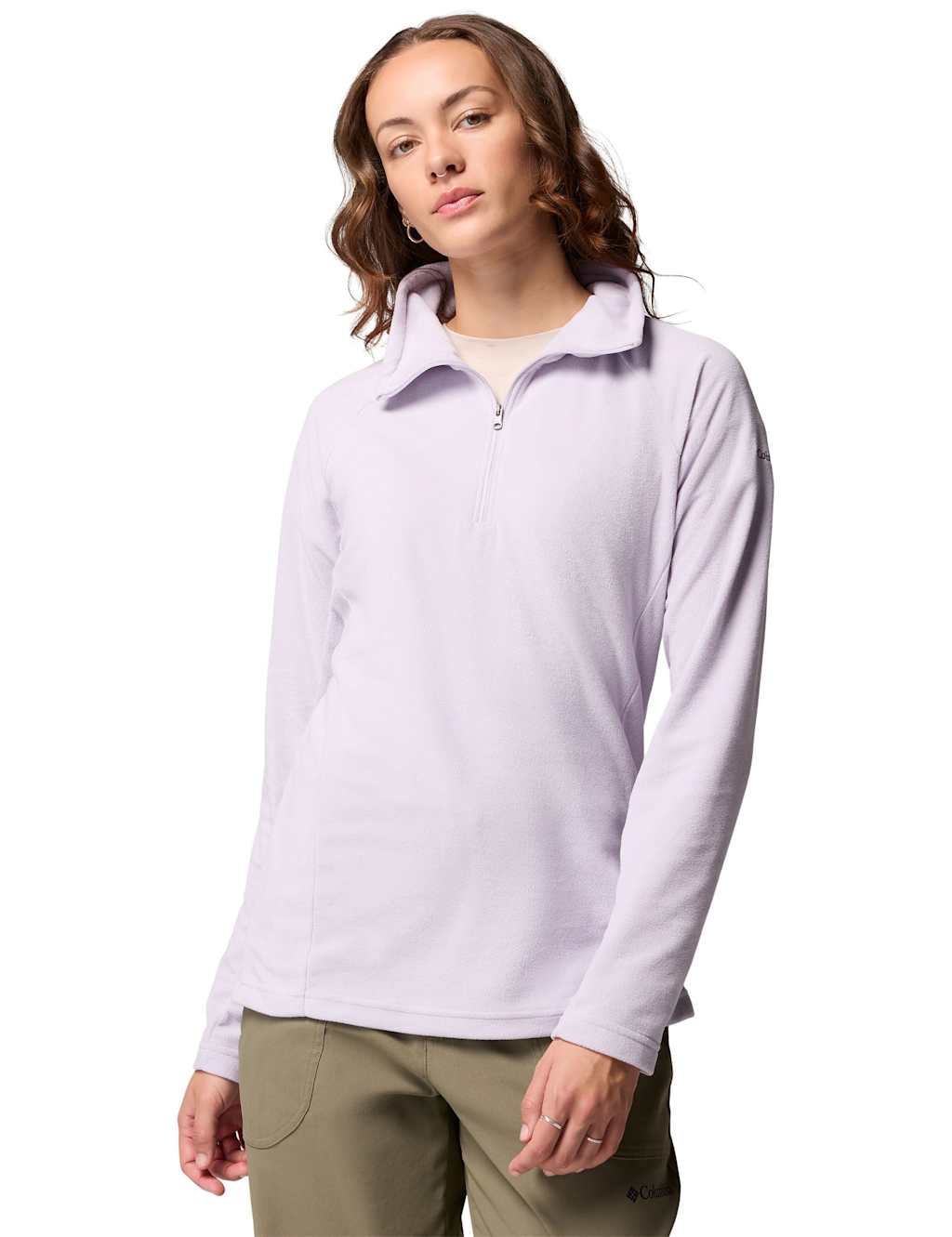 Columbia Women's Glacial IV Funnel Neck Half Zip Sweatshirt - Medium - Lilac
