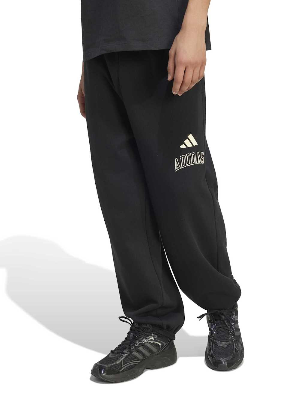 Adidas Men's Collegiate Fleece Cuffed Joggers - XL - Black