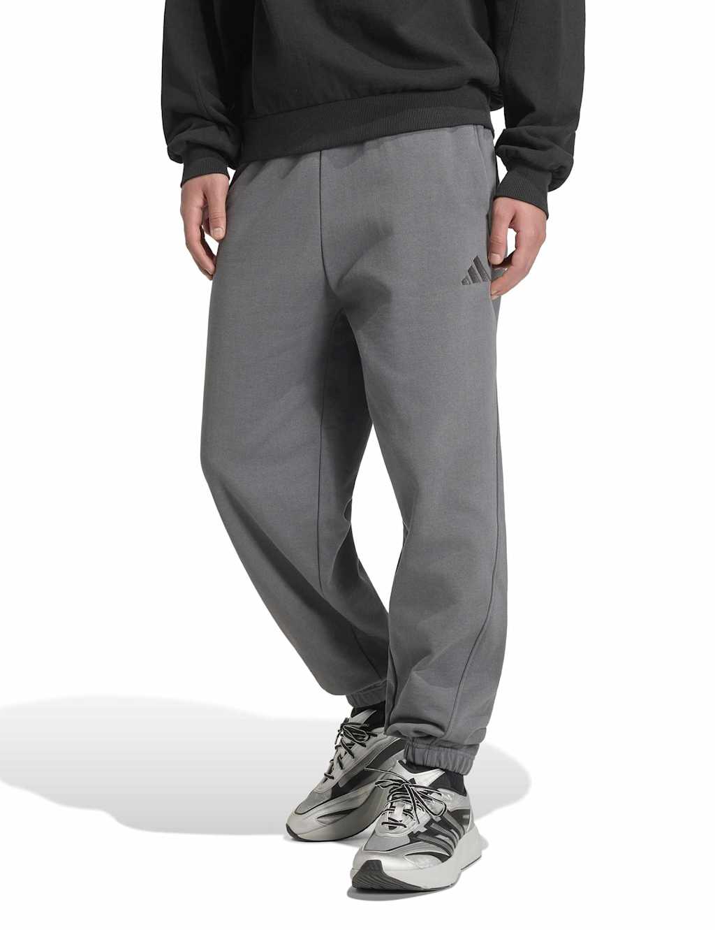 Adidas Men's Regular Fit Cuffed Joggers - S - Dark Grey