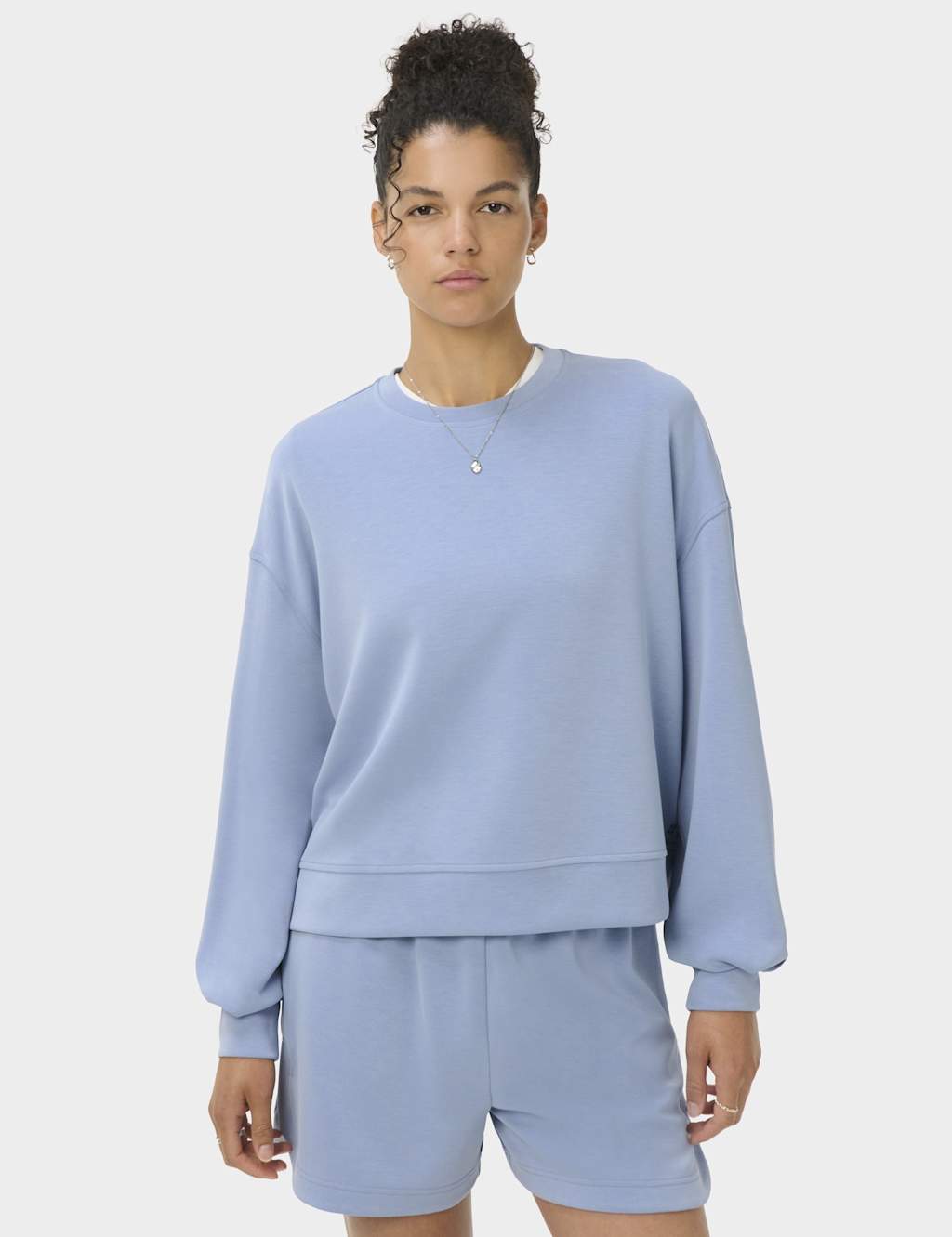 Sweaty Betty Women's Sand Wash CloudWeight Modal Blend Sweatshirt - Large - Light Blue