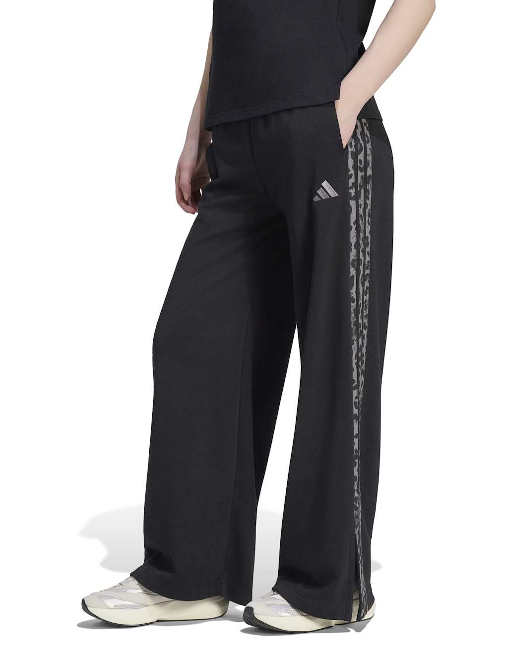 Adidas Women's Animal Print 3-Stripes Cotton Rich Joggers - Small - Multi