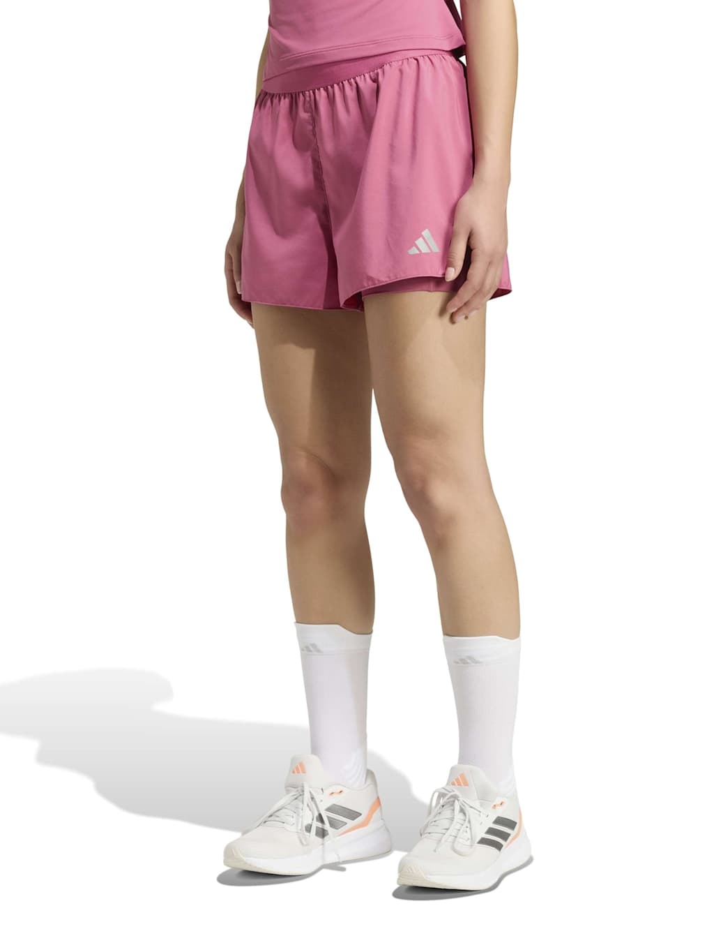 Adidas Women's adi365 Running Essentials 2 in 1 Shorts - Extra Large - Pink Magenta