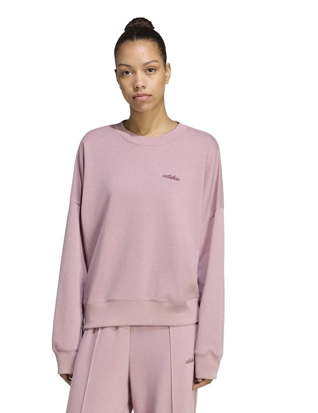 Adidas Women's Seasonal Essentials Colorpop Sweatshirt - Small - Burgundy