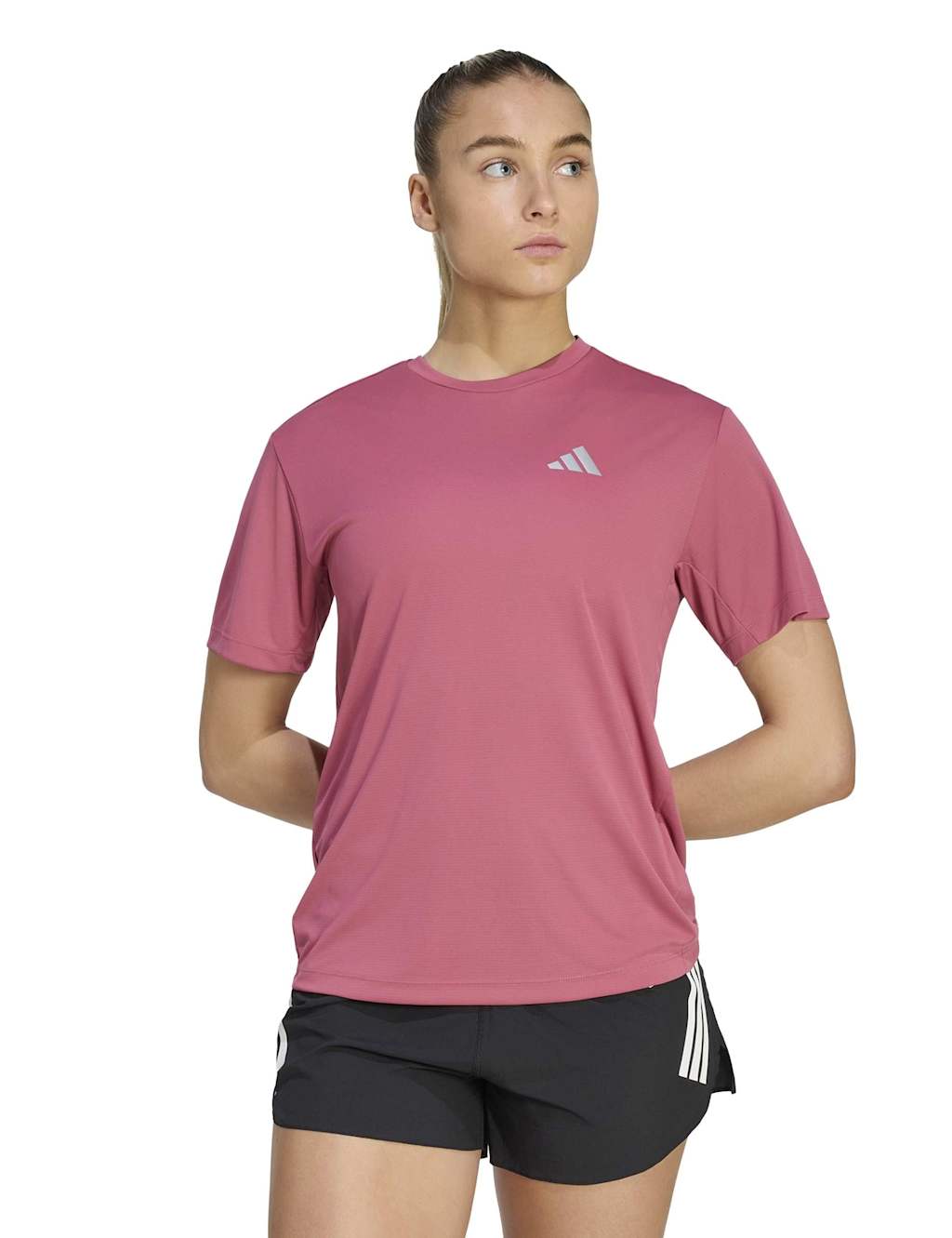 Adidas Women's adi365 Running Essentials Crew Neck T-Shirt - Medium - Pink Magenta