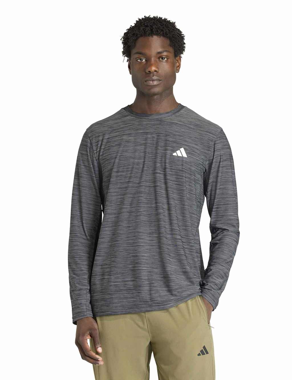 Adidas Men's Essentials Flex Long-Sleeve Top T-Shirt - XL - Blue