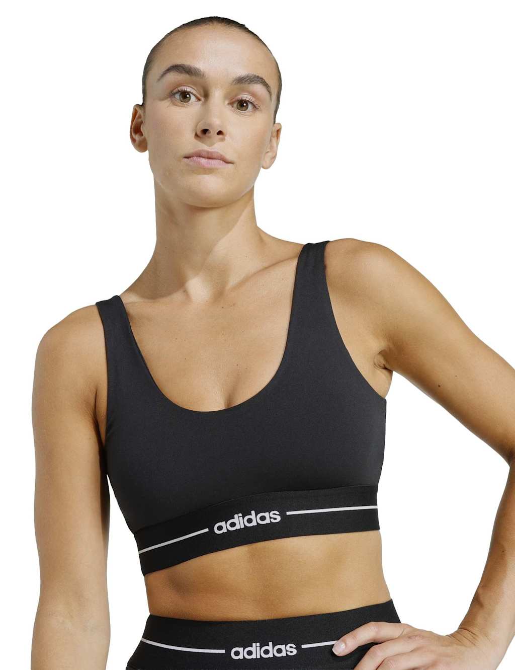 Adidas Women's Hyperglam Non Wired Sports Bra (A-E) - Medium - Black
