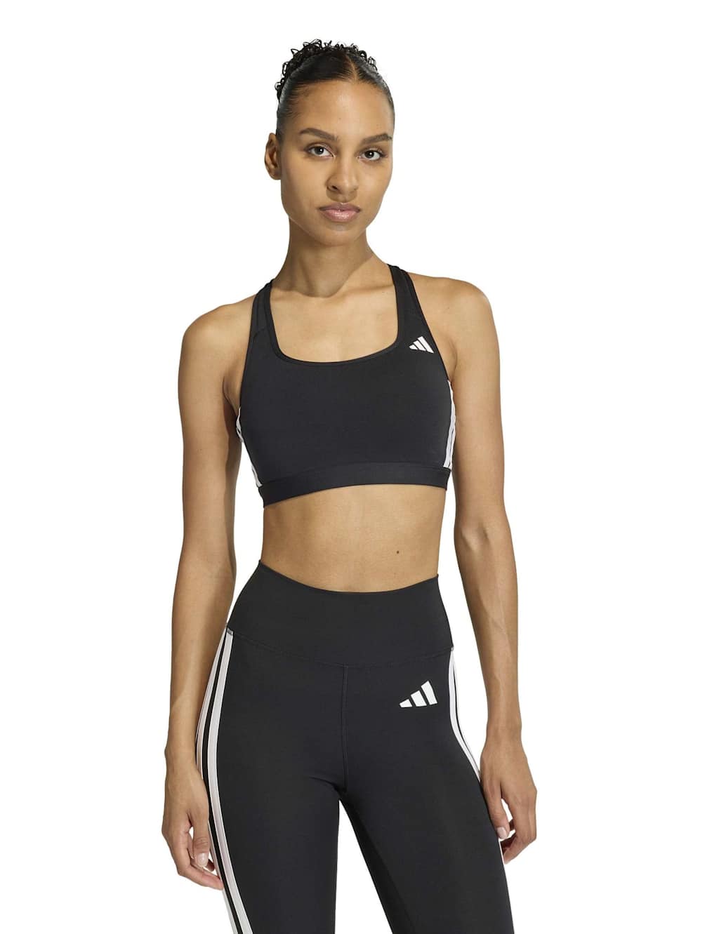 Adidas Women's Optime Essentials Non Wired Sports Bra (A-E) - Small - Black