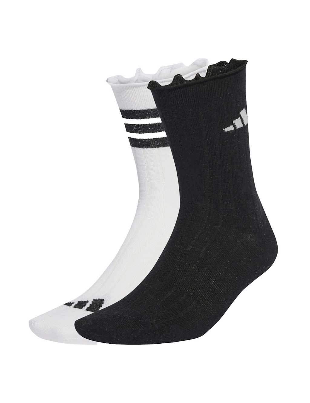 Adidas Women's 2 Pack Sparkle Socks - Large - White