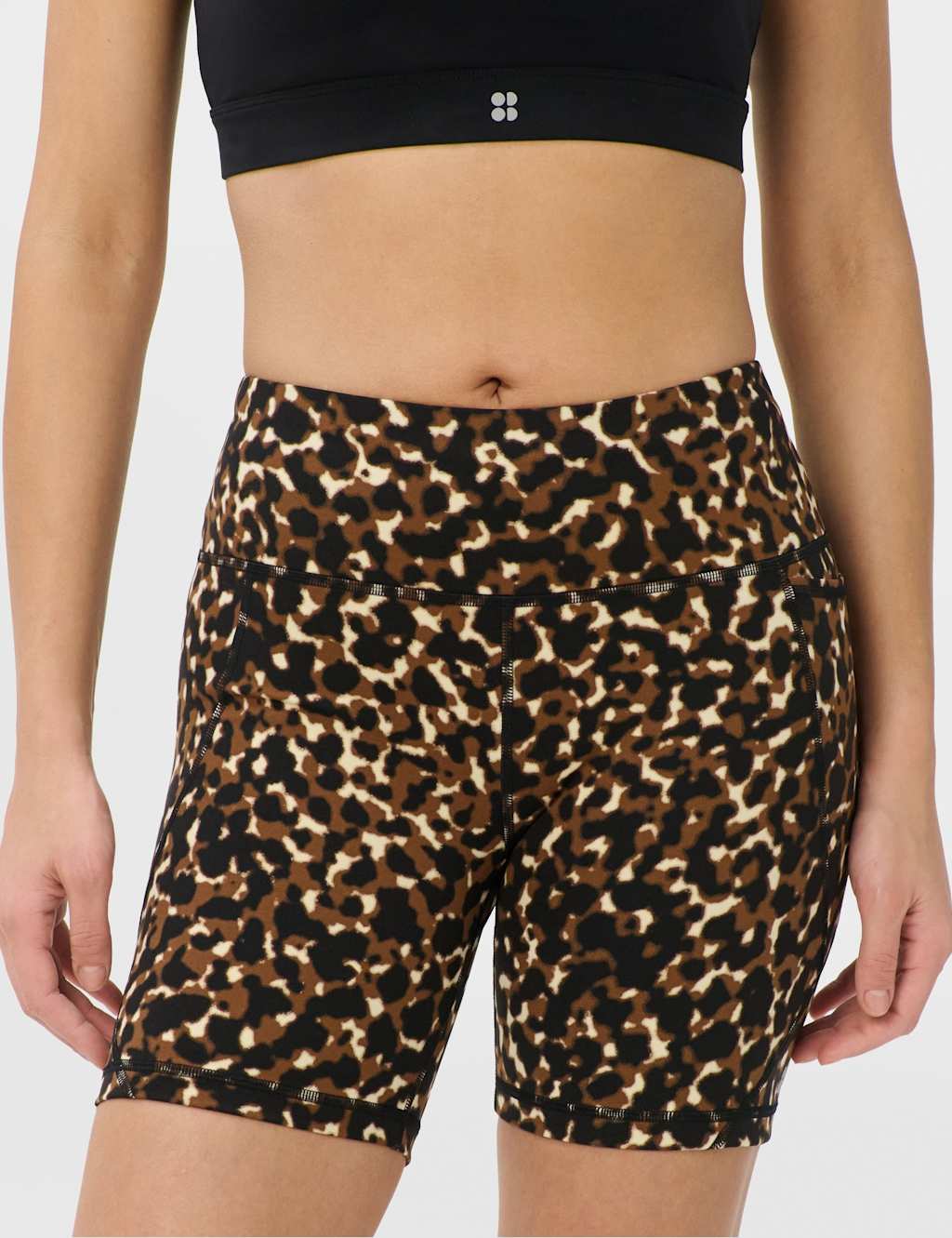 Sweaty Betty Women's Power Animal Print 6" Biker Shorts - Small - Multi
