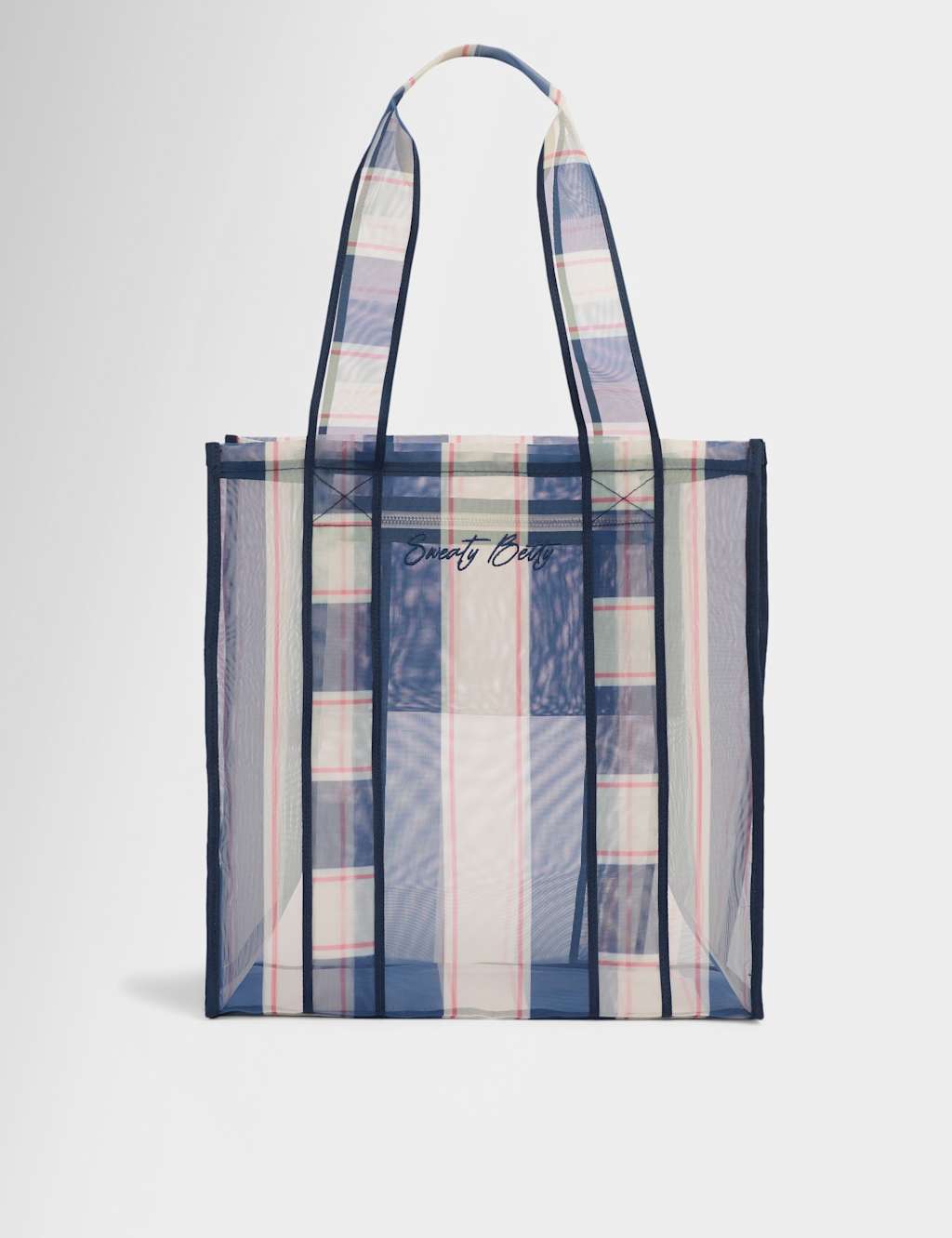 Sweaty Betty Women's Mesh Striped Tote Bag - Navy