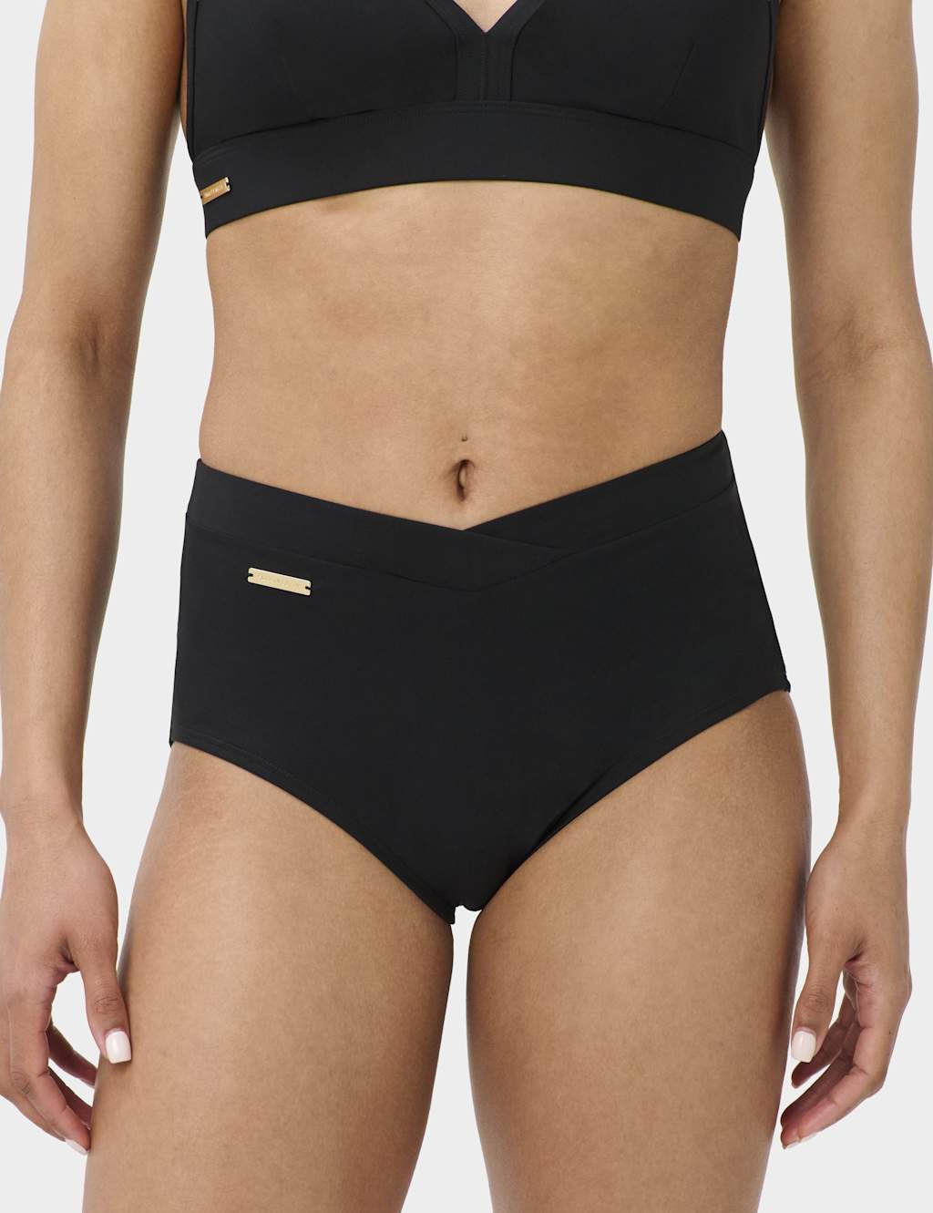 Sweaty Betty Women's Wrap Front High Waisted Bikini Bottoms - Small - Black
